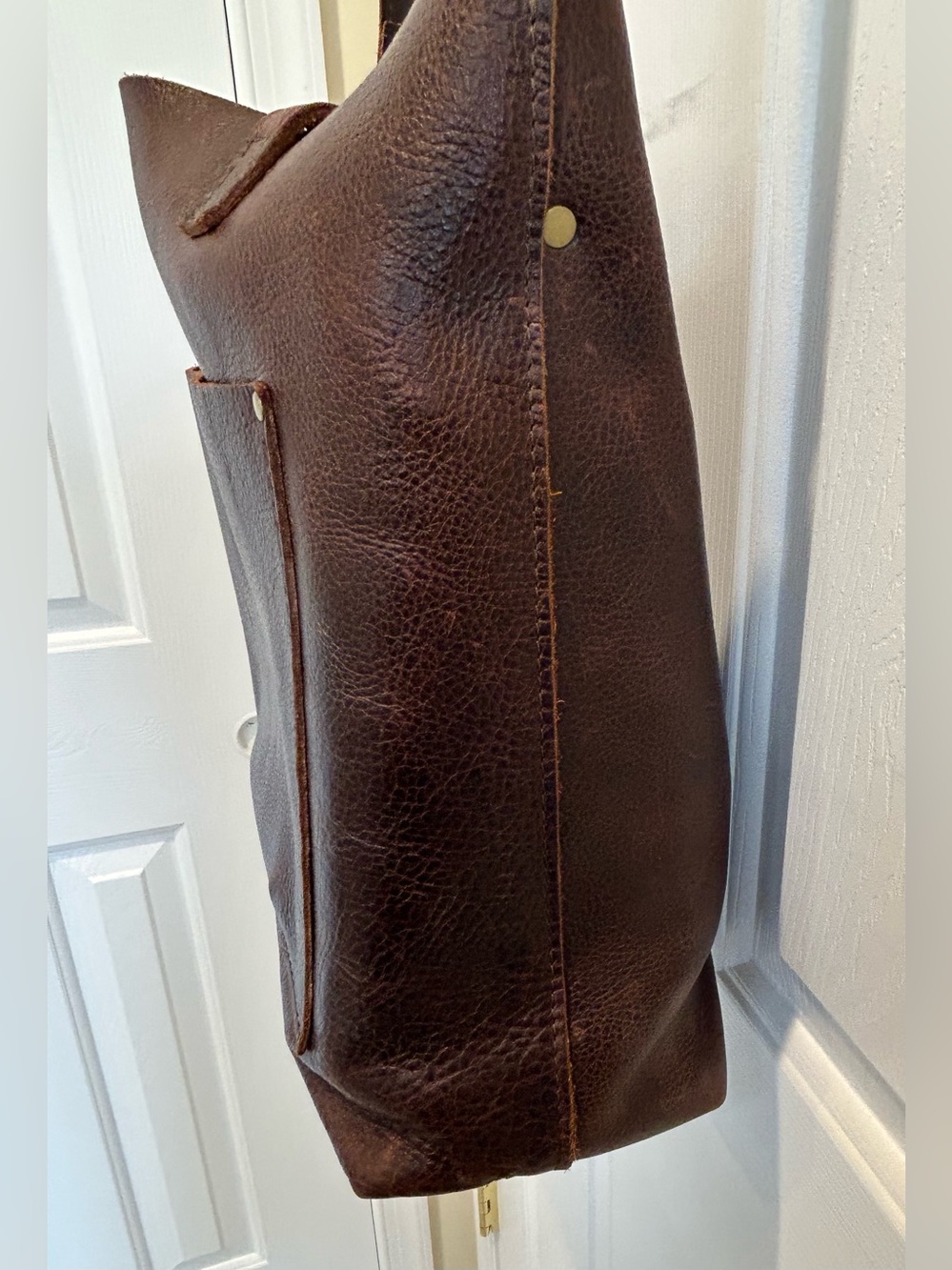 Portland Leather Goods Crossbody Tote in Cold Brew pebbled leather - Picture 11 of 16